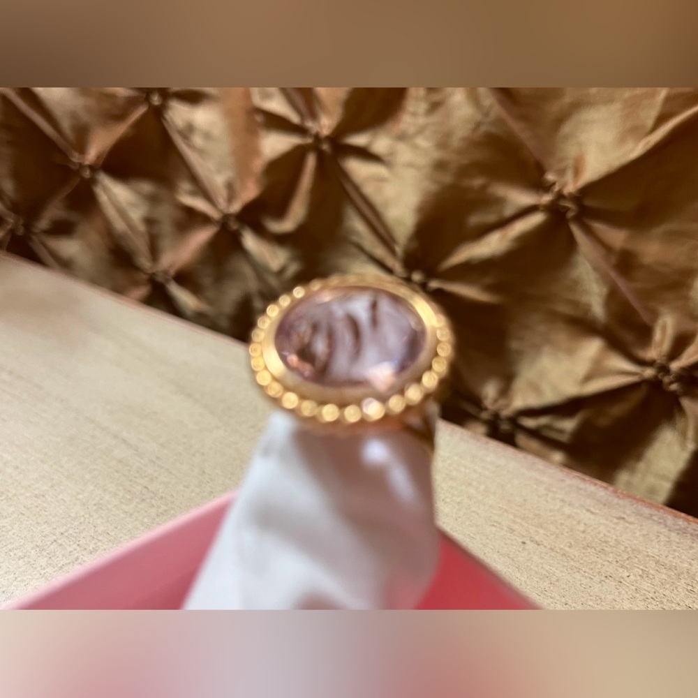 Pink Amethyst Rose de France NWT 14k Gold Ring 💕